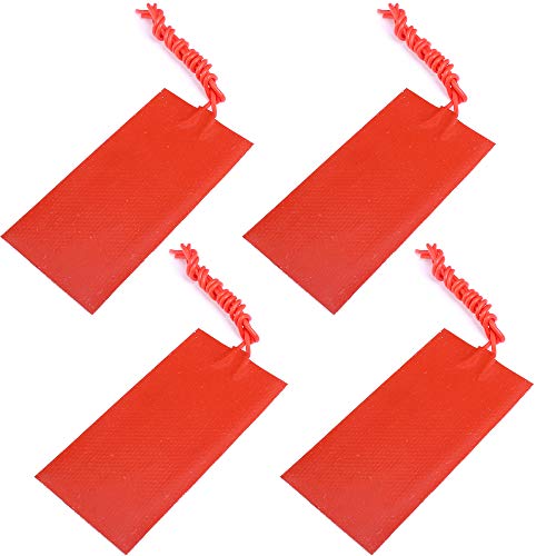 Icstation 12V 15W 50X100mm Silicone Heater Rubber Heating Pad Electric Blanket Flexible Mat Constant Temperature 200℃ Max(Pack of 4)
