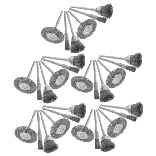 Cabilock Wire Brush for Grinder and Drill 30pcs Set Rust Removal Brush Wire Wheel for Cleaning and Polishing