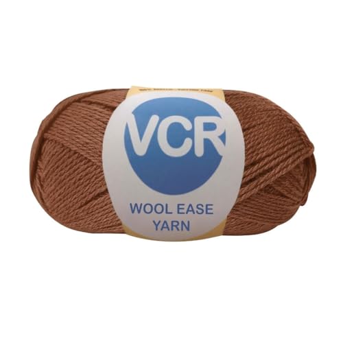 Image of VCR Chocolate Wool Ease Yarn, 100 Grams Hank, 260 Meters Length, 100% Wool Ball for Crochet and Knitting, Suitable for Mufflers, Scarves & cowls Pack of 1