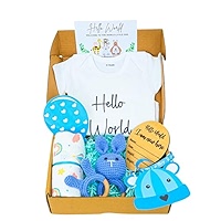 The Baby First Box New Born Newborn Bundle: Onesie, Muslin Swaddle 