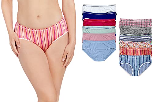 Image of Sexy Basics Women's Hipster Brief Lace Panties | Ultra-Smooth Micro Fiber Nylon Spandex Hipsters -Multi Packs