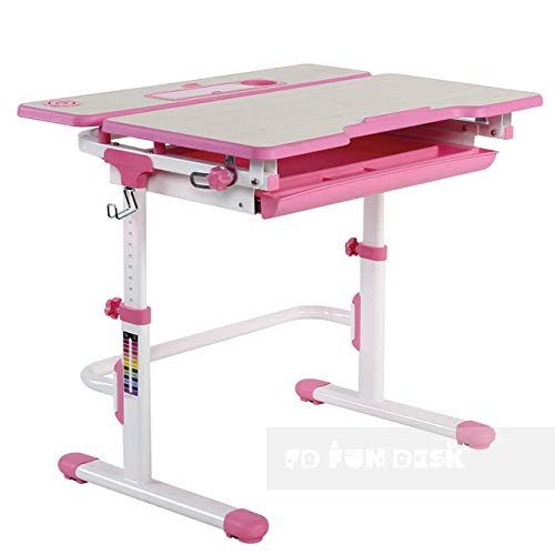 FD FUN DESK Pink Lavoro L-Escritorio Infantil (Altura Regulable, se Puede inclinar), Color Rosa, 794 x 608 x 540-720 mm Cover