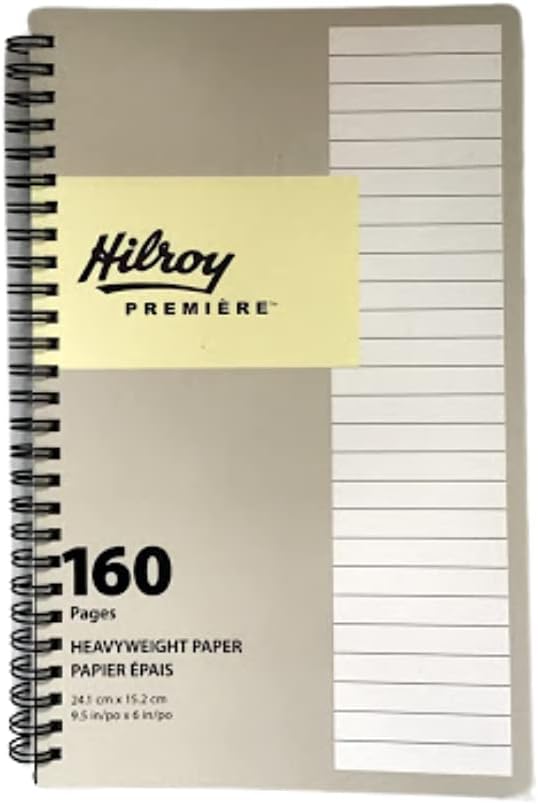 Hilroy Premiere Small Spiral Bound Notebook, 160 Ruled Pages, 9.5 x 6