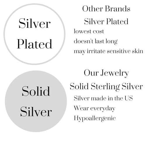 Solid Sterling Silver Hoops | Helix Piercing Jewelry Hoop Nose Rings for Women Rook Conch Daith Cartilage Thin Tragus Sleeper Hoop Earrings for Women Small Tiny Real Silver Huggie | Handmade in FL4