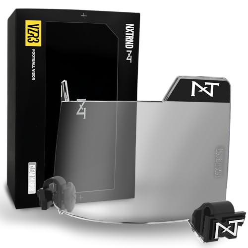 Nxtrnd VZR3 Football Visor, Curved Lens Technology, Fits Adult & Youth Football Helmets (Clear Mirror)
