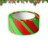 Weihnachts Warnband - 5 m Im Dunkeln Leuchtende Saisonale Dekoration - Feiertags Gefahren Warnbänder | Für Veranstaltungsplaner Partyorganisatoren Schule Campingplatz Wege Garten Wohnzimmer Schlafzimm