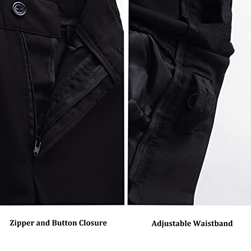 Boys Dress Pants Adjustable Waist Flat Front Pant Wedding School Uniforms Formal Casual Pants4