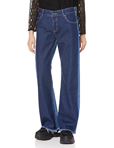 エックスガール] カジュアルパンツ 2-TONE LOW-RISE DENIM PANTS