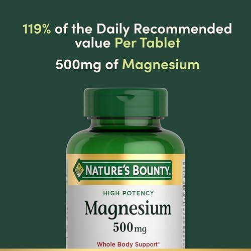 Magnesium 500 mg Tablets, High Potency Magnesium