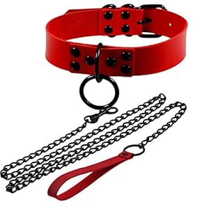 Punk Gothic Leash Collar Zwart Accessoires Sexy PU Leather Slave Collar Trekkabel BDSM Bondage Ketting