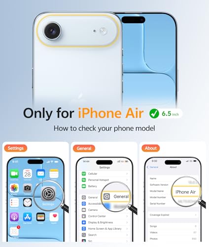 Image of FNTCASE for iPhone Air Case: [Compatible with Magsafe] Translucent Matte Cases with [Full Camera Protection] [Screen Protector] Military Grade Shockproof Protective Phone Cover - Light Blue