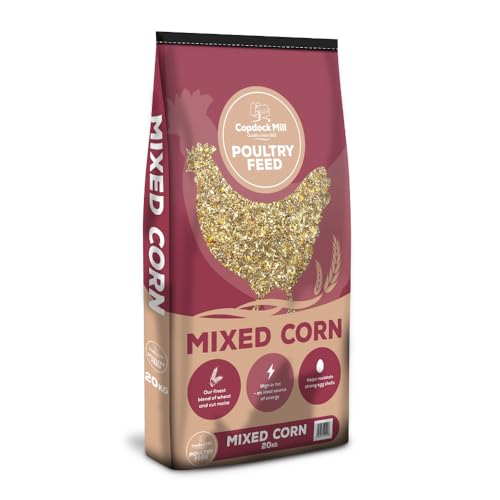 Copdock Mill Mixed Corn 20kg Perfect for keeping your Hens satisfied with a simple mix of Wheat & Cut Maize