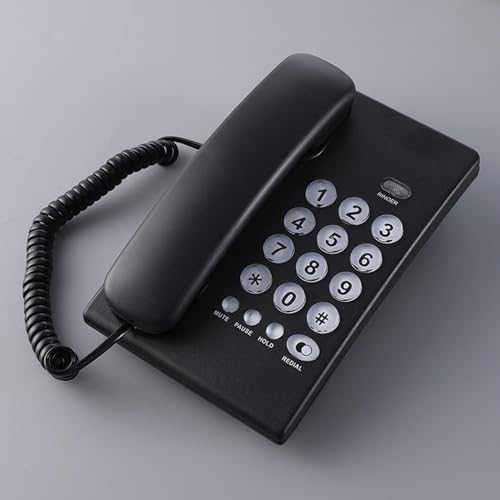 Teléfono fijo con cable y botones grandes para casa miniatura 5