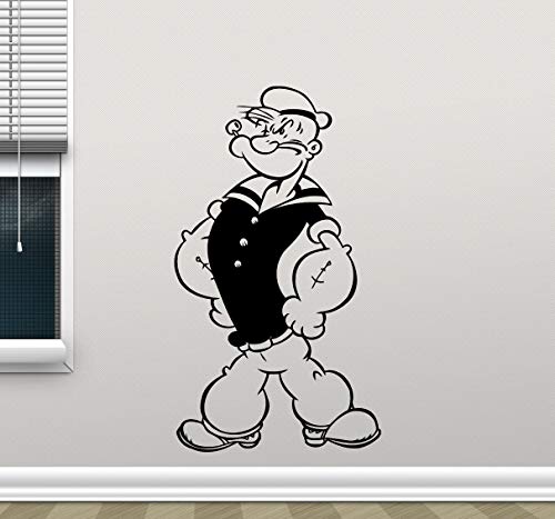 Vinilo decorativo de pared Popeye diseño náutico
