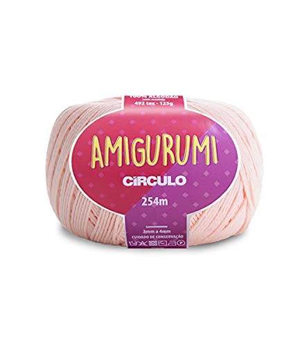 Circulo Amigurumi - Hilo de algodón 100% virgen, 125 g, 254 metros, color macadamia