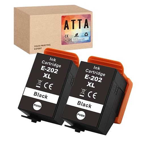 ATTA 202 XL Ink Cartridges for Epson 202 202XL Black Ink Cartridges for Epson Expression Premium XP-6000 XP-6005 XP-6100 XP-6105 XP-6001 XP6005 XP6100 XP6105-2 Black ATTA 202 XL Ink Cartridges for Epson 202 202XL Black Ink Cartridges for Epson Expression Premium XP-6000 XP-6005 XP-6100 XP-6105 XP-6001 XP6005 XP6100 XP6105-2 Black
