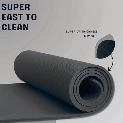 Image of Mommers Yoga Mat 4mm Thickness I Anti Slip EVA Workout Mat for Men & Women I 6x2 Feet Lightweight Exercise Mat for Yoga I Gym, Pilates & Home Workout