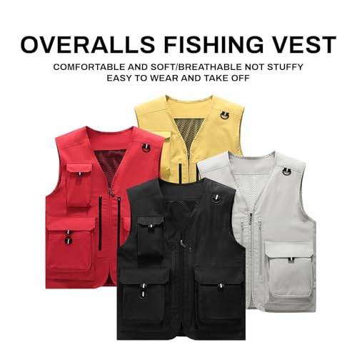 Generic Custom Your Logo Mens Outdoor Work Vest for Fishing Lightweight Sleeveless with Multi Pocket Photography Teamwork2