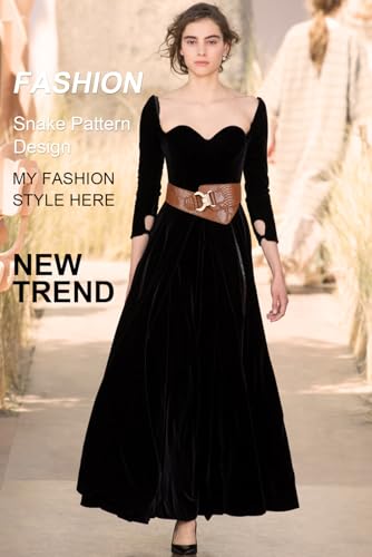 JASGOOD Wide Elastic Stretch Waist Belt Women's Adjustable Fashion Dress Belt2