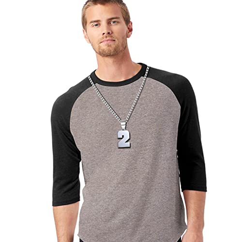 Wigerlon Number Necklaces For Boy Athletes,Baseball/Basketball/Football/Soccer/Volleyball Number Necklace For Men Women And Girls Number 66 Silver #TOP5