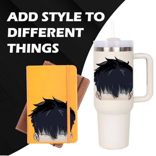 Image of Solo Leveling Peeker Anime Manga Decal Water Resistant Sticker Indoor Use Ideal for Laptop Window (Sung Jin-Woo Peeker)