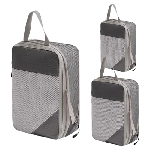 Cubos de compresión para embalaje | Cubos de viaje impermeables con compresión – Funda portátil para avión mochila camping crucero universidad