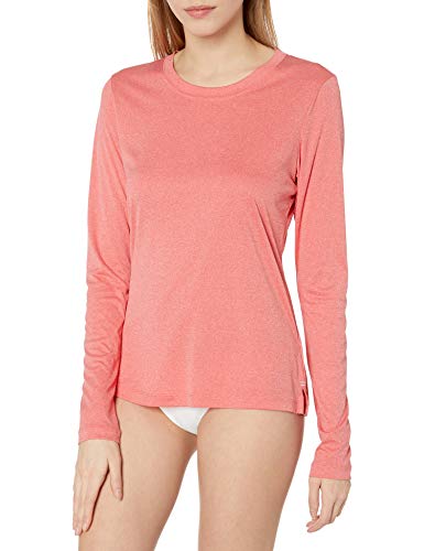 Hurley Women's Apparel Sun Shirt Rashguard SPF 50+ Protection, Speed Red HTHR, S