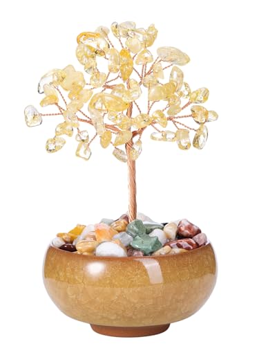 GEHECRST Citrine Crystal Tree Natural...