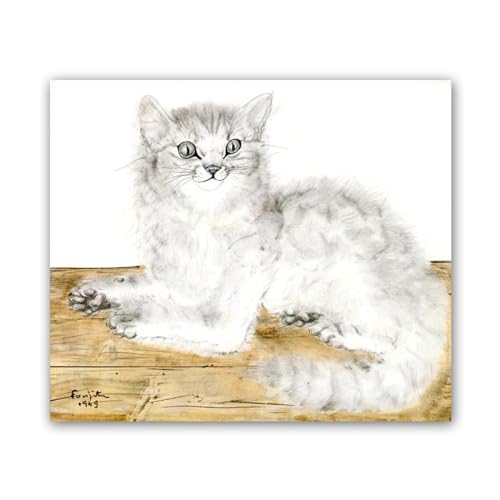 Impression sur toile The Cat by Picabio tableau 60x72cm sans cadre