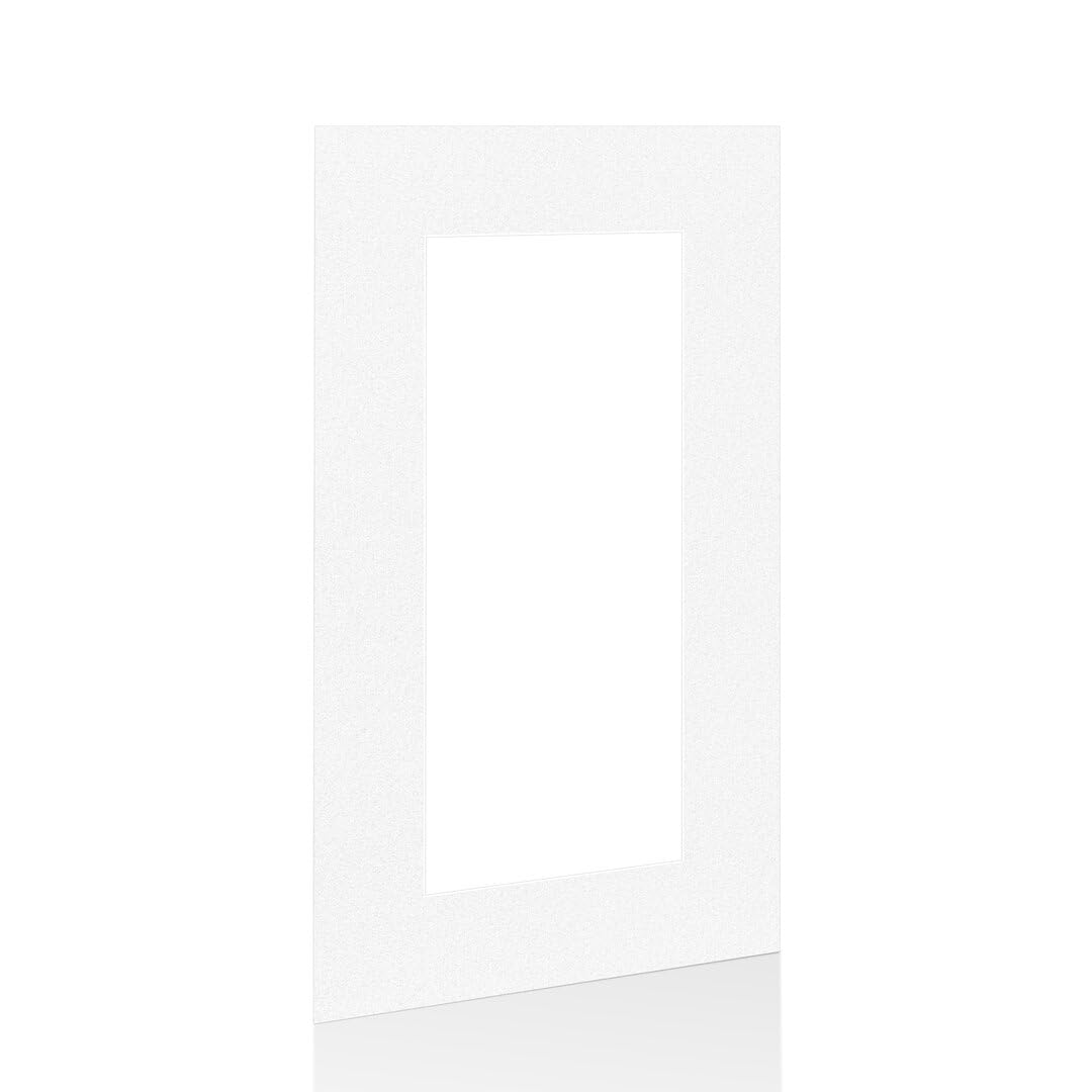 Procut Global 16x9" White Picture Mounts for Frames - Fits 12x5" Aperture Size - Precision Cut Cardboard Photo Mounts - Mat Board for Prints, Artwork & Paintings โ image 1