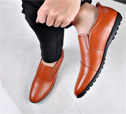Simple Lightweight Leather Lightweight Comfortable Flat Heel Party Shoes Wedding Loafers for Mens Shoes4