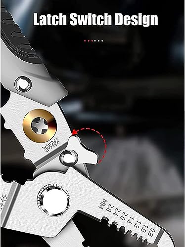 Image of 6-in-1 Wire Cutter Pliers and Wire Stripper For Electricians Wire and Cable Stripping, Cutting, Winding, Crimping Precision Stainless Steel Hand Tool for Electrician Decrustation Tool