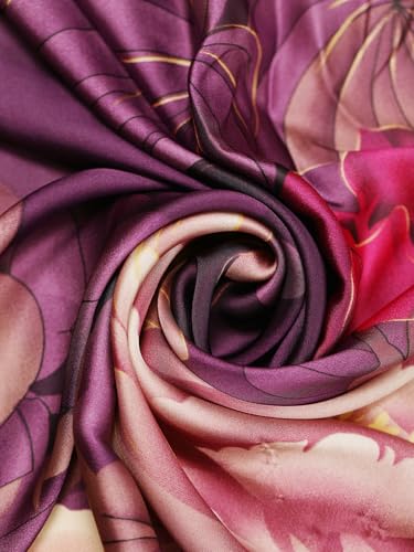 Image of CrossKulture Printed Poly Silken feel Scarf Stole for Women | Stylish, Soft, & Lightweight | Satin Feel Neck Scarf, Hair Scarf, Head Scarf for Women