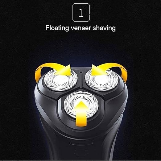 Elektrischer Rasierer für Männer Rasierer für Männer Rotationsrasierer Rasierer Nass und Trocken mit Pop-Up Trimmer IPX7 Wasserdicht USB Wiederaufladbar