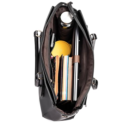 Image of Strokes by Namrata Mehta Oversized Tote Bag for 17 inch Laptop | Trolley Sleeve and Detachable Strap | Large Tote Bags for Women for Office Use, Work | 8 Pockets and Bottle Holder