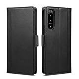 Xperia 5 IV ケース 手帳型 SO-54C 手帳型 SOG09 手帳型ケース Rssviss スマホケース エクスぺリア 5 IV カードポケット付き so-54c ケース sog09 手帳型 xperia5 マーク4 手帳型ケース 全面保護 衝撃吸収 財布型 サイドマグネット スタンド機能付き Xperia 5 IV SO-54C/SOG09 専用ケース 6.1inch ブラック