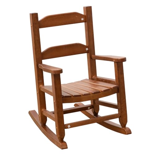 BplusZ Toddler Rocking Chair Kids Child Wooden Small Baby Comfy Rocker Chairs Furniture for Nursery Bedroom Livingroom Outdoor Reading Room, Ages 3-6,...