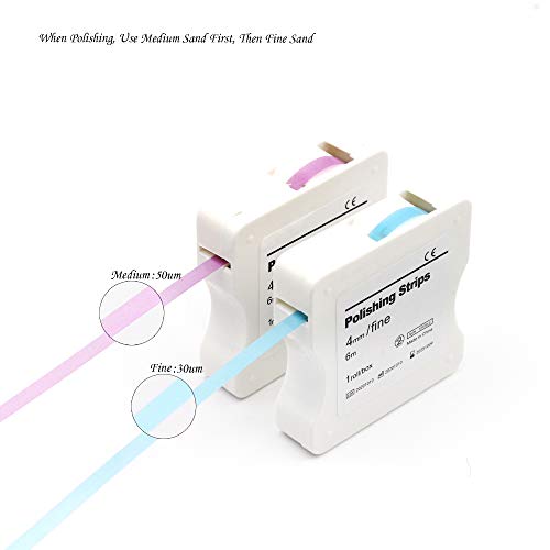 dental polishing strip floss tape for teeth dental finishing whitening strips teeth cleaning tool dental filling tape tooth file strip pink