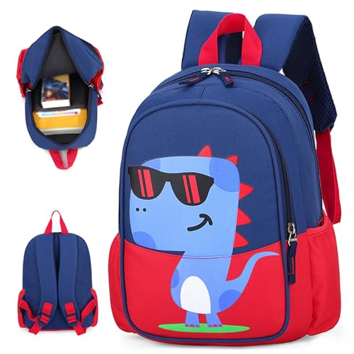 Sac à dos pour tout-petits garçons imperméable à deux grands compartiments scolaires