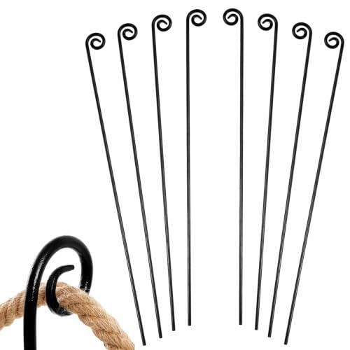 Ferraycle 8 Pcs 42 Inches/3.5 ft Single Fern Rope Poles/Stakes for Yard by Ferraycle - Used condition - US$54.18
