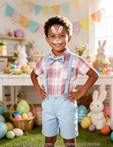 Image of A&J DESIGN Baby Boys Gentleman Suit, 2Pcs Outfit Shirt & Pants