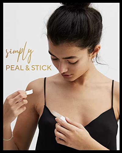 Fabric Tape For Skin And Clothes - Invisible Strong Clear Double Sided Clothing Tape For Fashion - 2 In 1 (100 Strips & 30 Dots) #TOP3