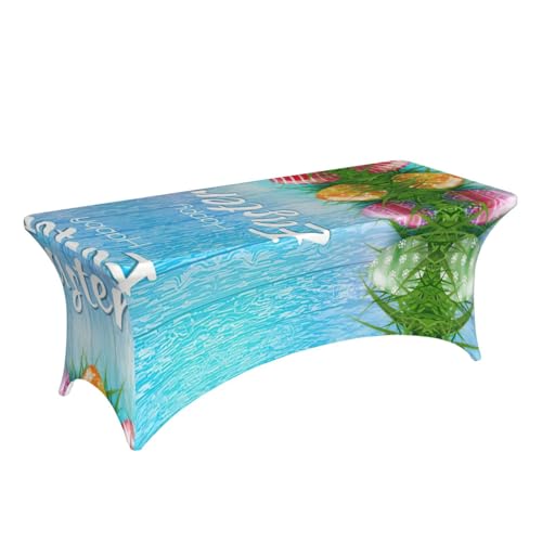 Housse de table rectangulaire extensible anti-pli pour habiller un buffet de mariage