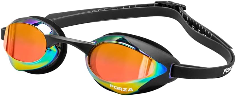 FORZA Racing Swimming Goggles | Anti-Fog, Swim Goggles with Adjustable Fit and Panoramic Lenses – Protective Case Included