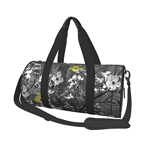 Sac de rangement pour le sport imprimé floral noir, fini le manque de place