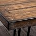 TDZXQQ Industrial Metal Hairpin Design Dining Table, Rustic Dark Pine Finish, Versatile Usage, Sturdy Metallic Legs