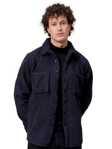 The Indian Garage Co Men Regular Fit Solid Cutaway Collar Casual ...