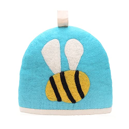 Image of Glaciart One Wool Teapot Cozy Kettle Cover | Dome Shaped Large Tea Cosy, Kettle or French Press | Handmade & Needle Felted from Natural Wool | Warms Up to 2 Hours | Great as Gift
