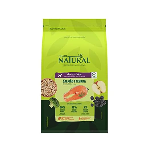Ração Guabi Natural Cães Adulto Raças Médias Salmão e Cevada 2,5kg