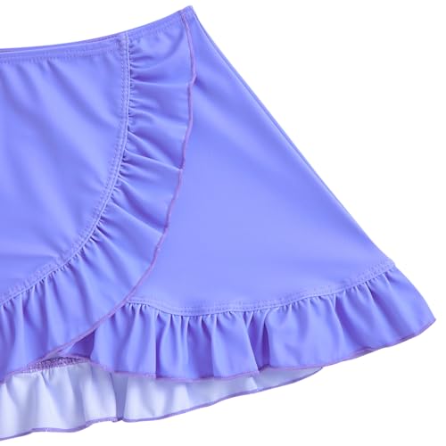 Image of ALISISTER Girls Swimsuit 3 Piece Bathing Suits Summer Bikini Tankini Sets with Cover Up Skirt for 4-12 Years